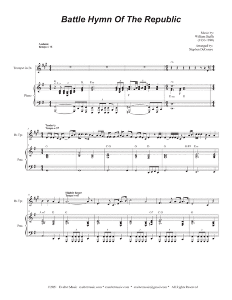 The Battle Hymn of the Republic (Bb-Trumpet solo and Piano) image number null