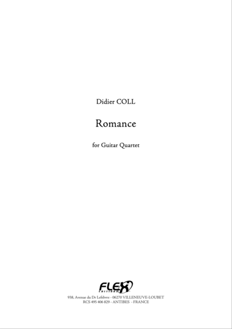 Romance for 4 Guitars Romance for 4 Guitars Guitar Ensemble scores gallery preview page 1