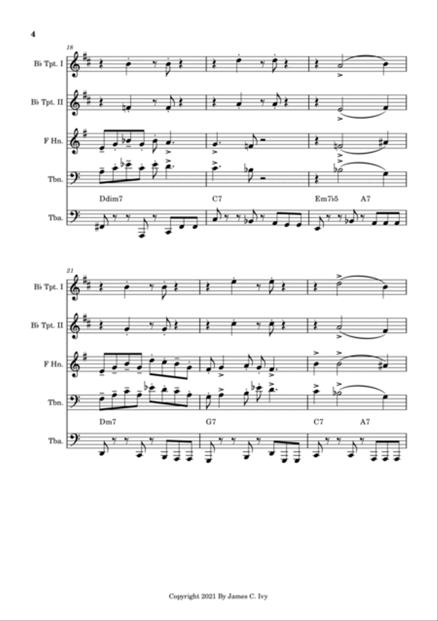 Sagebrush Blues Brass Ensemble scores gallery preview page 4