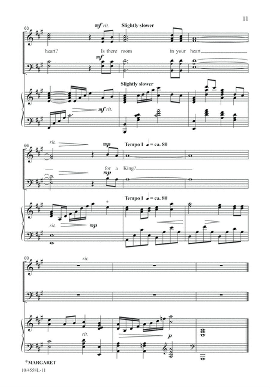 Is There Room in Your Heart for a King? 4-Part scores gallery preview page 12