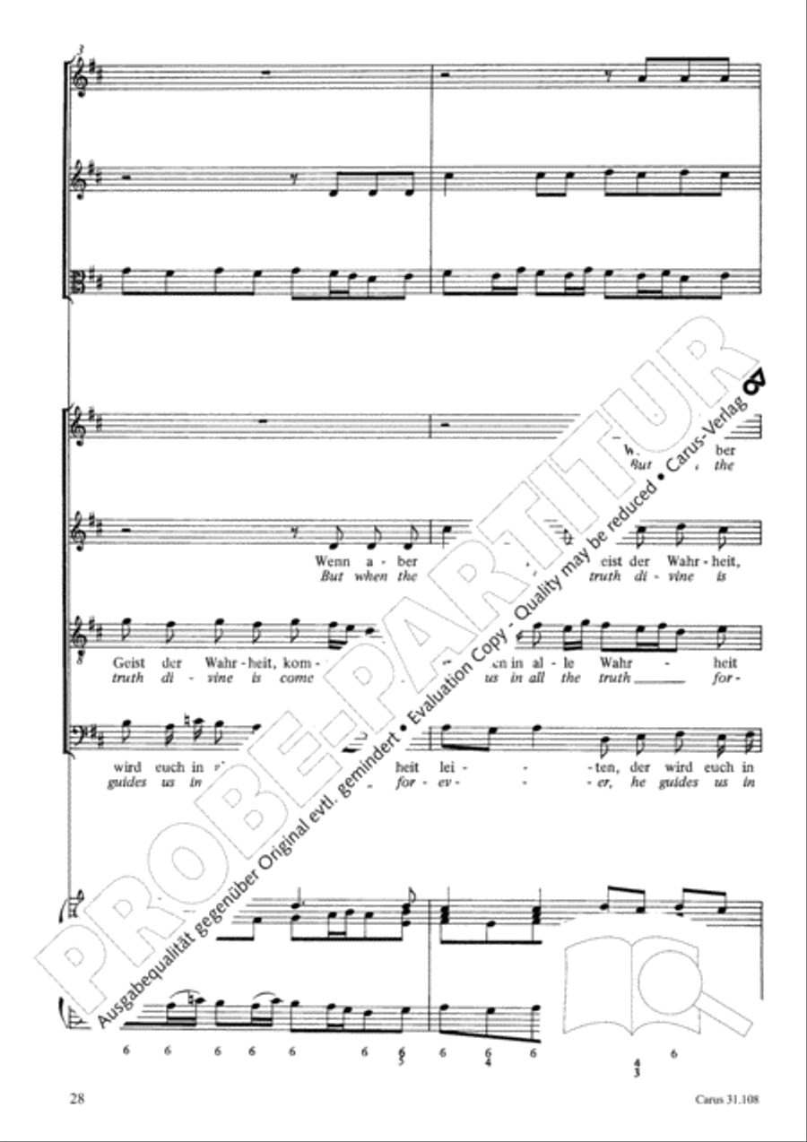 Now it is good, that I am leaving (Es ist euch gut, dass ich hingehe) ATB scores gallery preview page 29