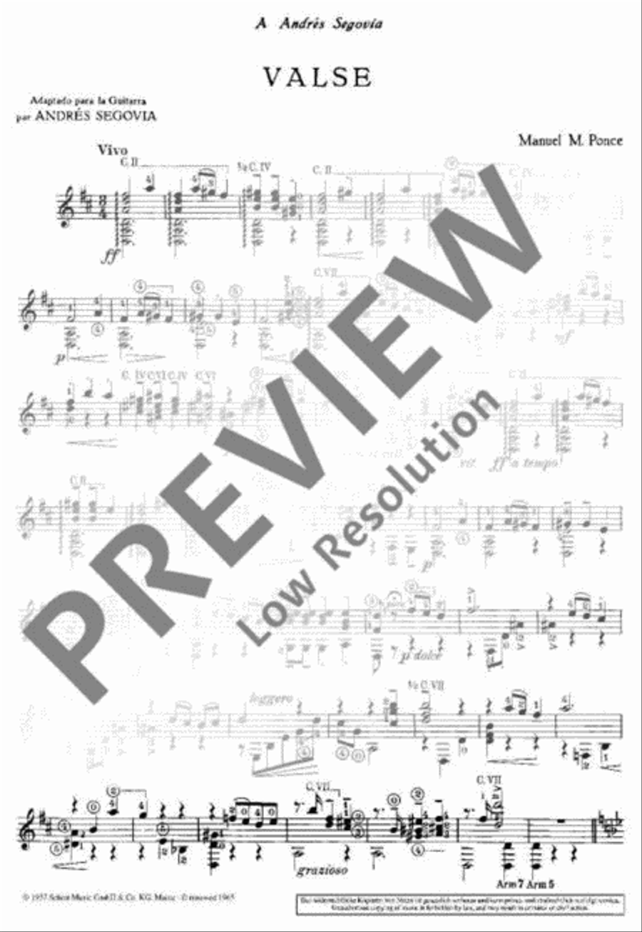 Valse Classical Guitar scores gallery preview page 4
