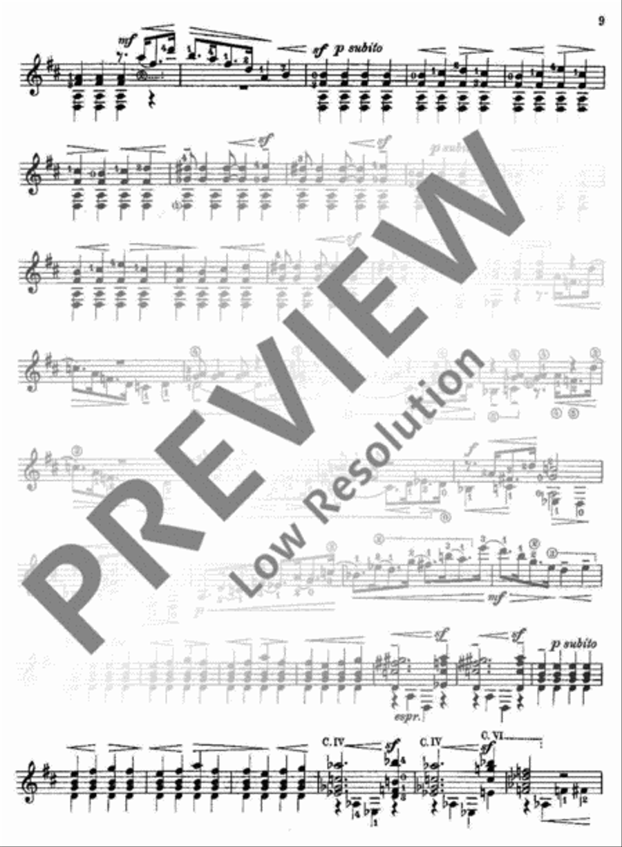 Variations à travers les siècles Classical Guitar scores gallery preview page 9