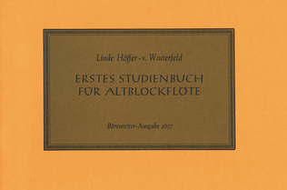 Book cover for Erstes Studienbuch for Treble Recorder