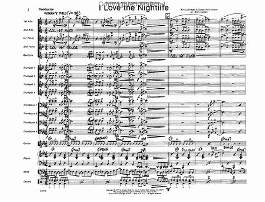 I Love the Nightlife I Love the Nightlife Jazz Ensemble scores gallery preview page 2