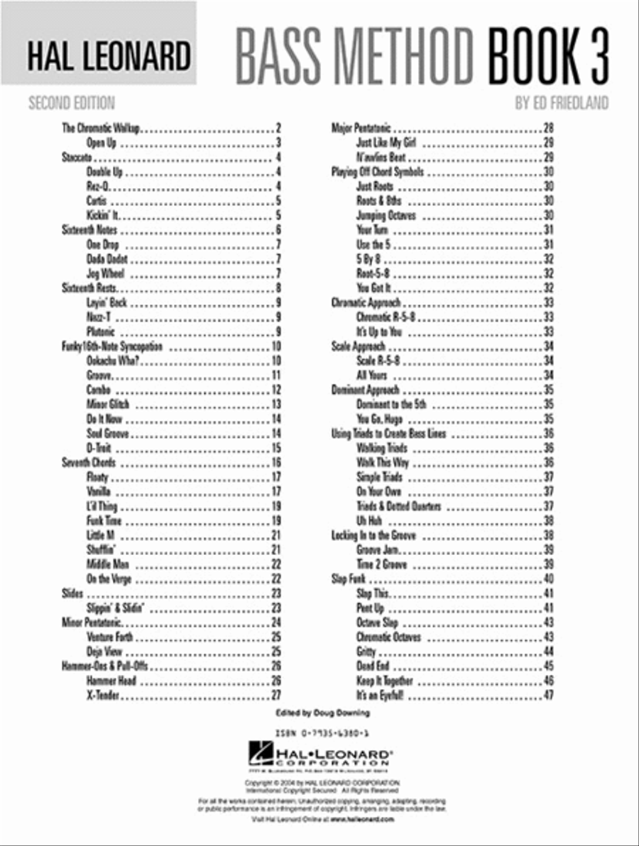 Hal Leonard Bass Method Book 3 – 2nd Edition Bass Guitar Tablature scores gallery preview page 3