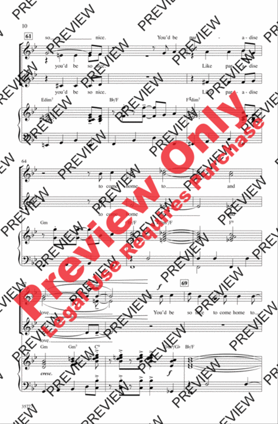 You'd Be So Nice to Come Home To Women's Choir scores gallery preview page 9