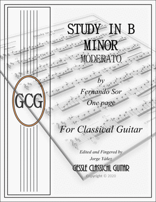 Moderato - Study for guitar in B minor by Fernando Sor