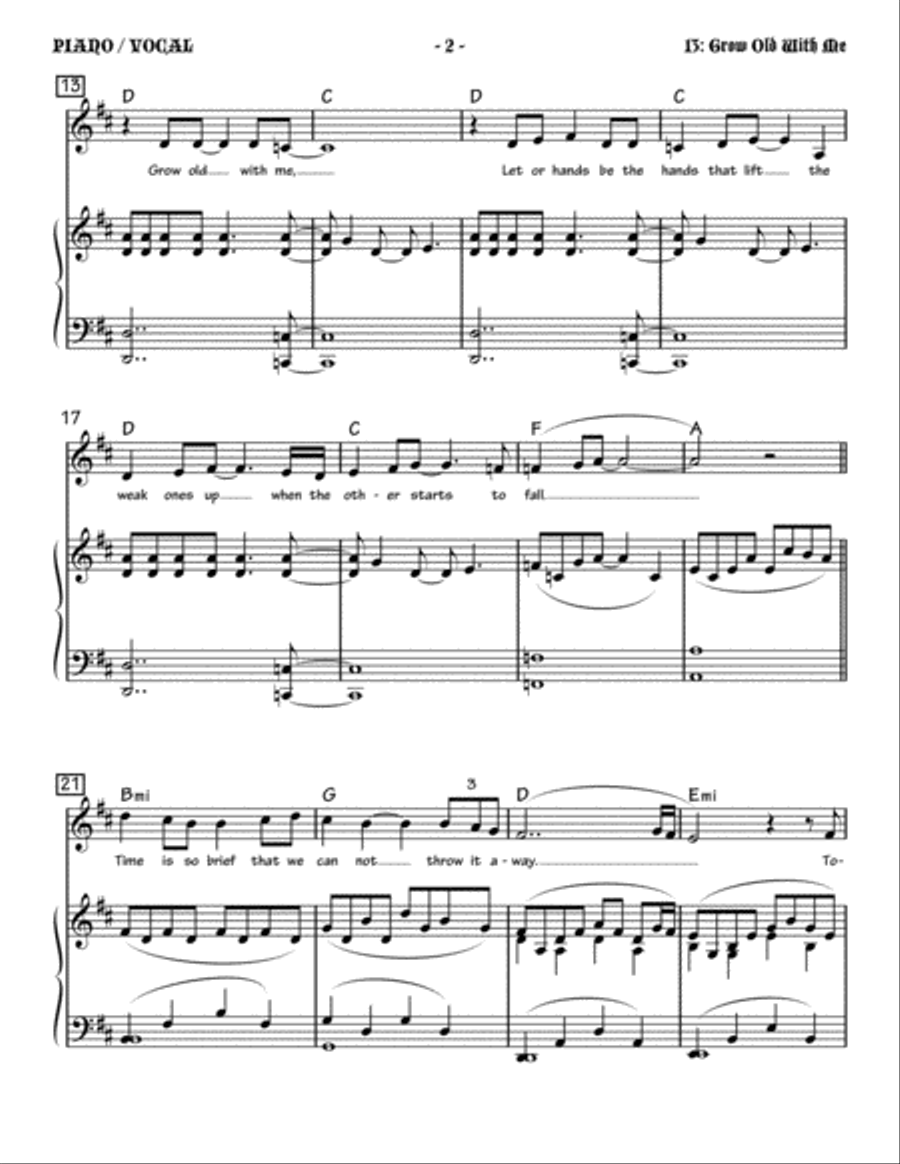 Grow Old with Me Small Ensemble scores gallery preview page 2