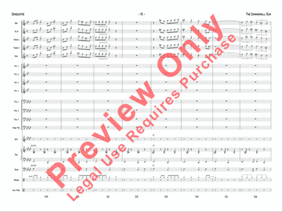 The Cannonball Run Jazz Ensemble scores gallery preview page 33