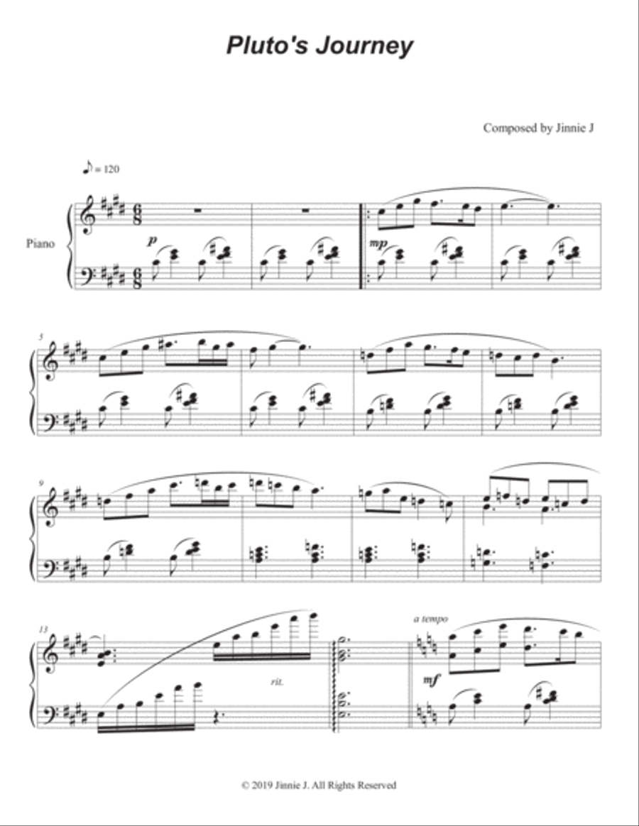 Pluto's Journey (Original Piano Composition) Piano Solo scores gallery preview page 2