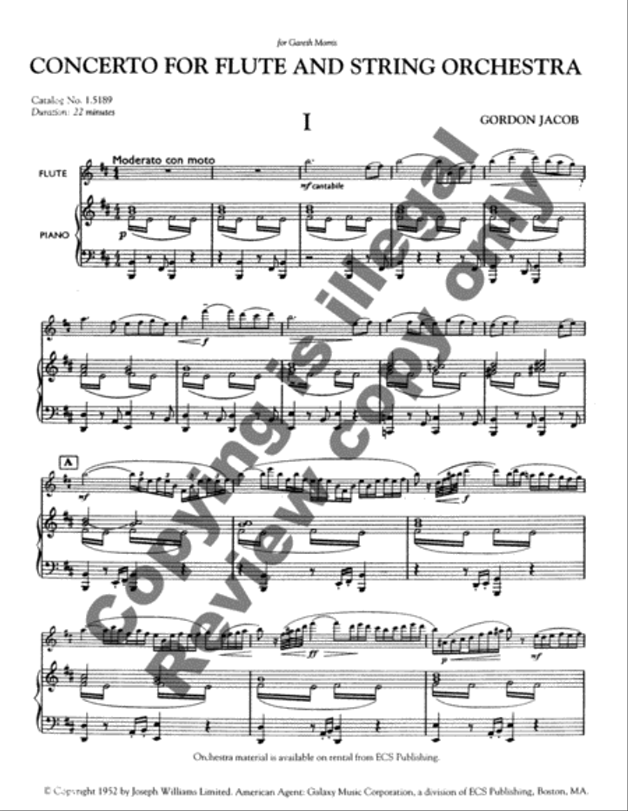 Concerto for Flute & Strings, No. 1 Orchestra scores gallery preview page 8