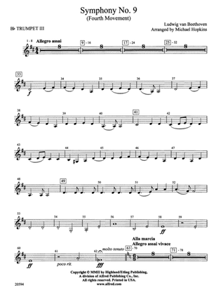 Symphony No. 9 (Fourth Movement): 3rd B-flat Trumpet