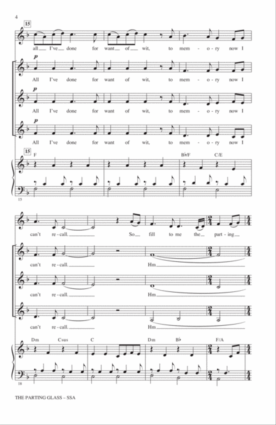 The Parting Glass The Parting Glass SSA scores gallery preview page 3