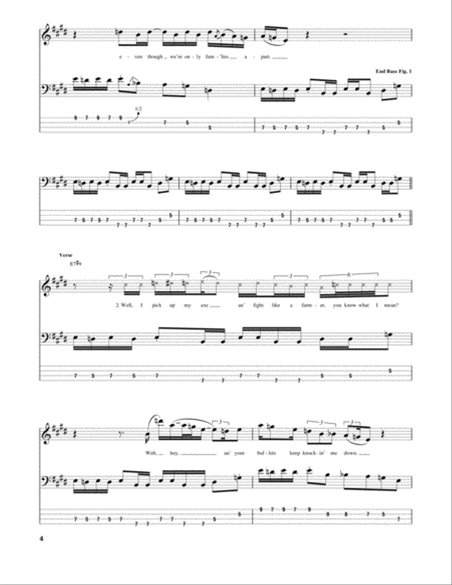 Machine Gun Guitar Tablature scores gallery preview page 4