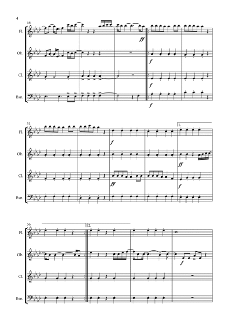 Love Me Like You Do Love Me Like You Do Woodwind Quartet scores gallery preview page 4