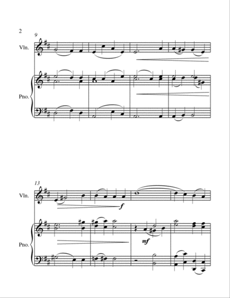 Ave Verum Corpus - Violin and Piano - Intermediate level Violin Solo scores gallery preview page 5