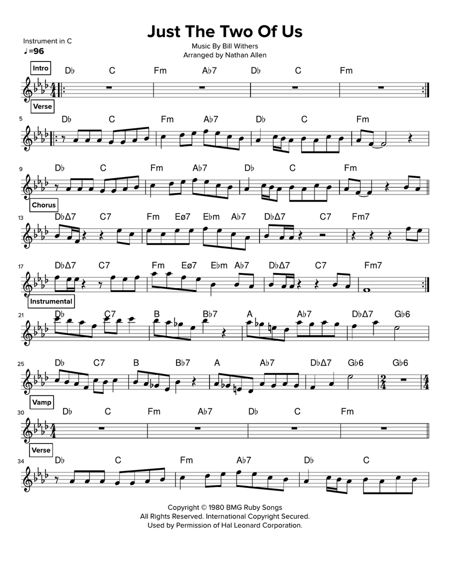 Just The Two Of Us Small Ensemble scores gallery preview page 1