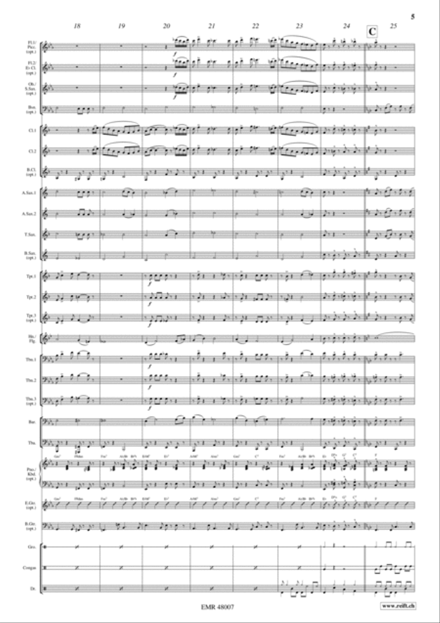 Cha-Cha Gogo Cha-Cha Gogo Concert Band scores gallery preview page 5