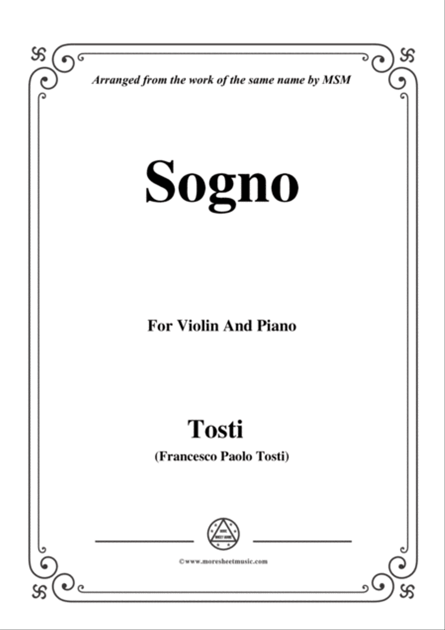 Tosti-Sogno, for Violin and Piano