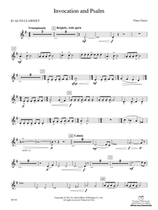 Invocation and Psalm: (wp) E-flat Alto Clarinet