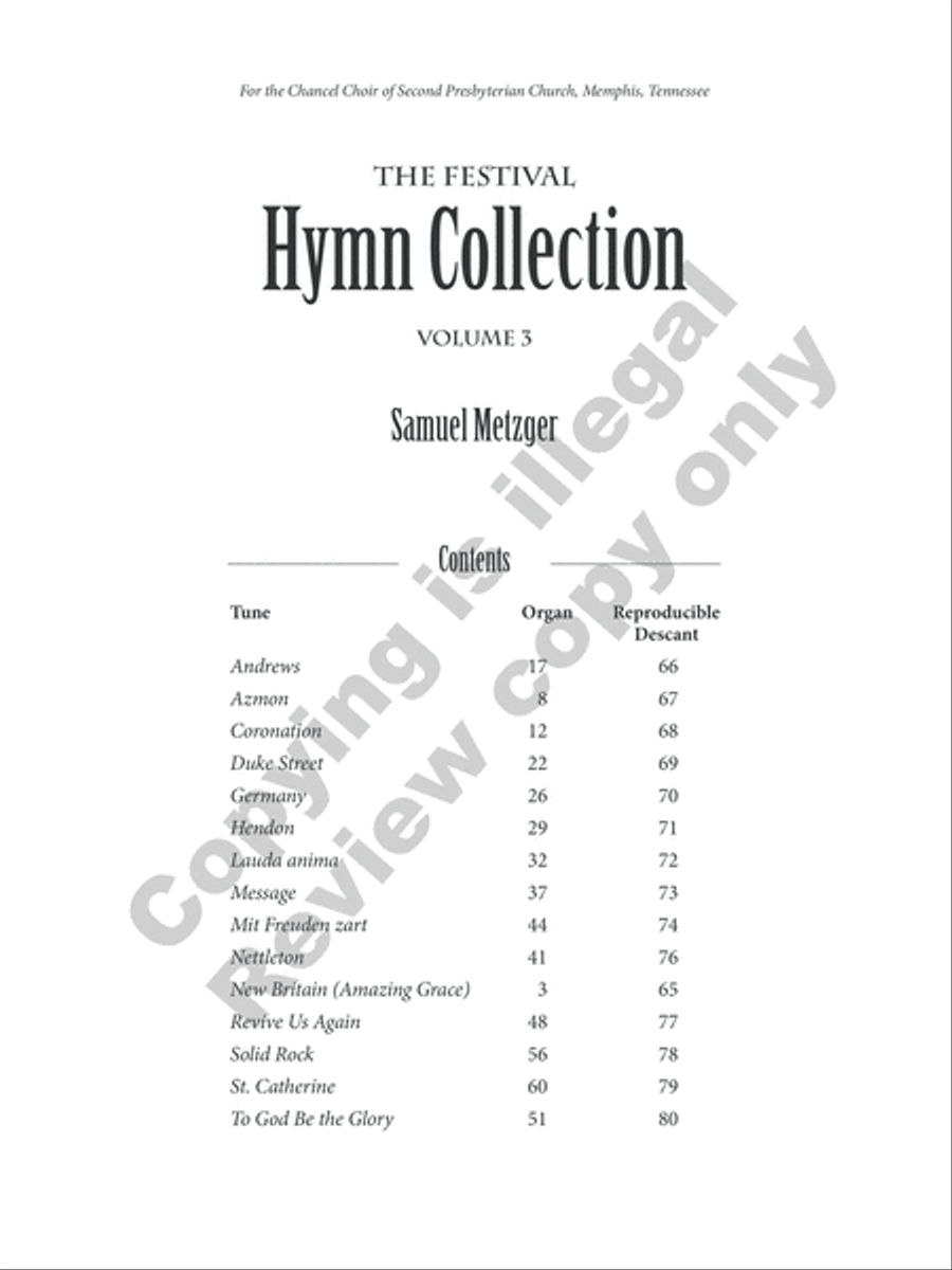 The Festival Hymn Collection, Volume 3 Organ scores gallery preview page 20