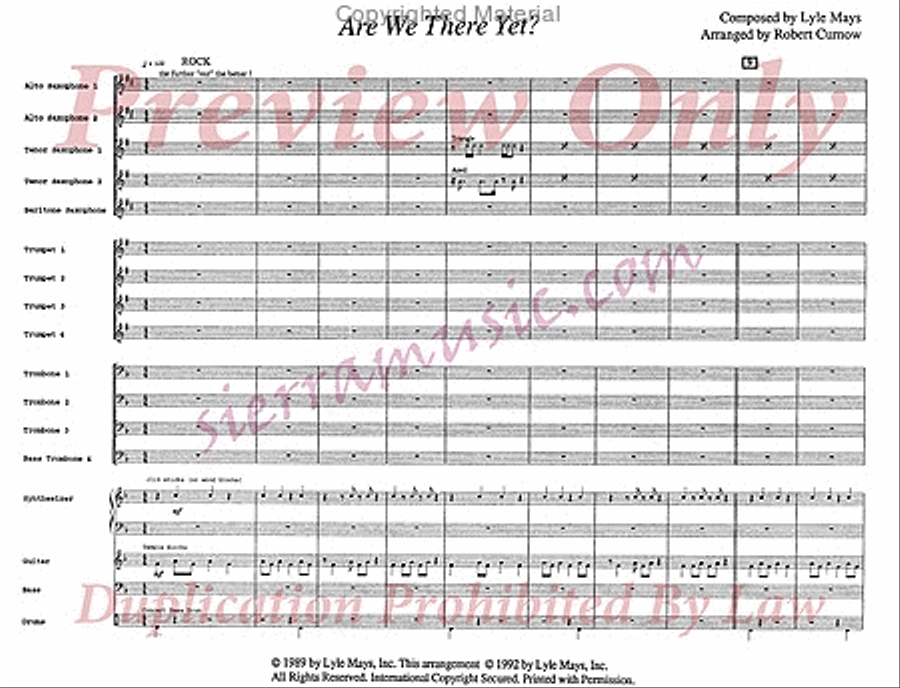 Are We There Yet? Big Band scores gallery preview page 2