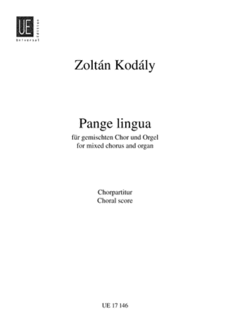 Pange Lingua, Choral Score