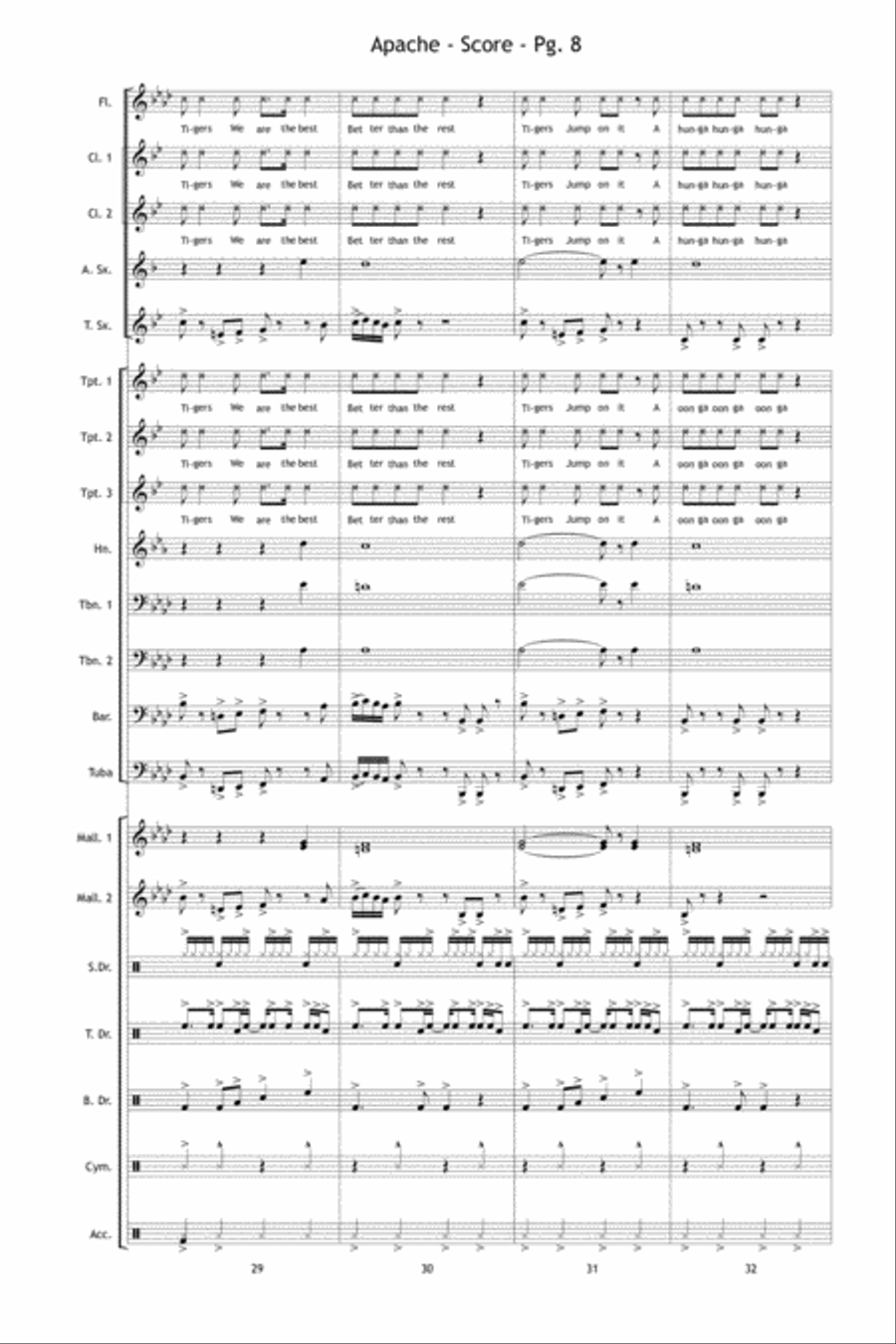 Apache Marching Band scores gallery preview page 9
