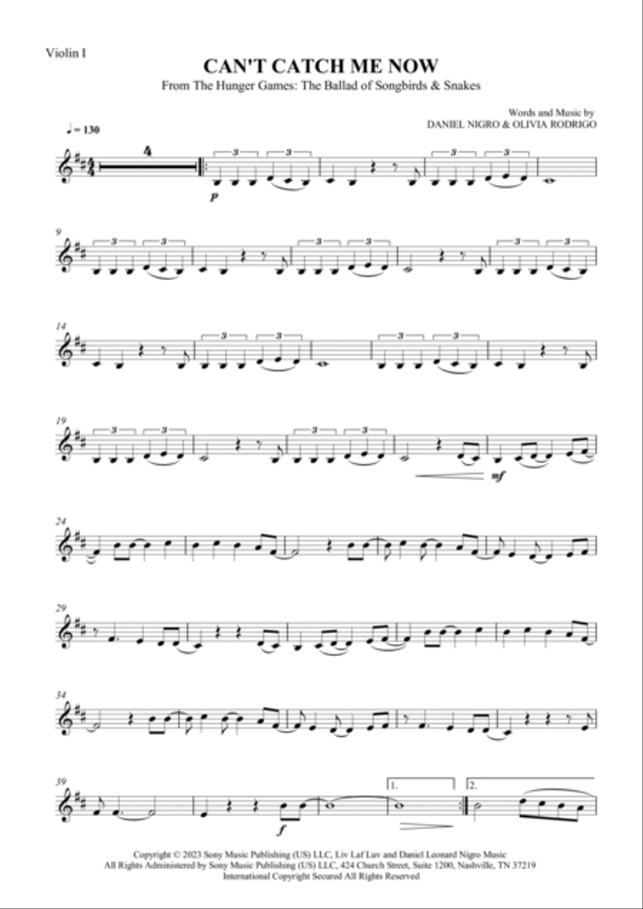 Can't Catch Me Now String Quartet scores gallery preview page 6