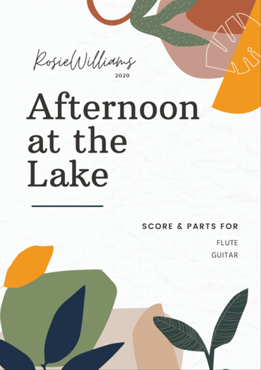 Afternoon at the Lake for Flute & Guitar Flute scores gallery preview page 1