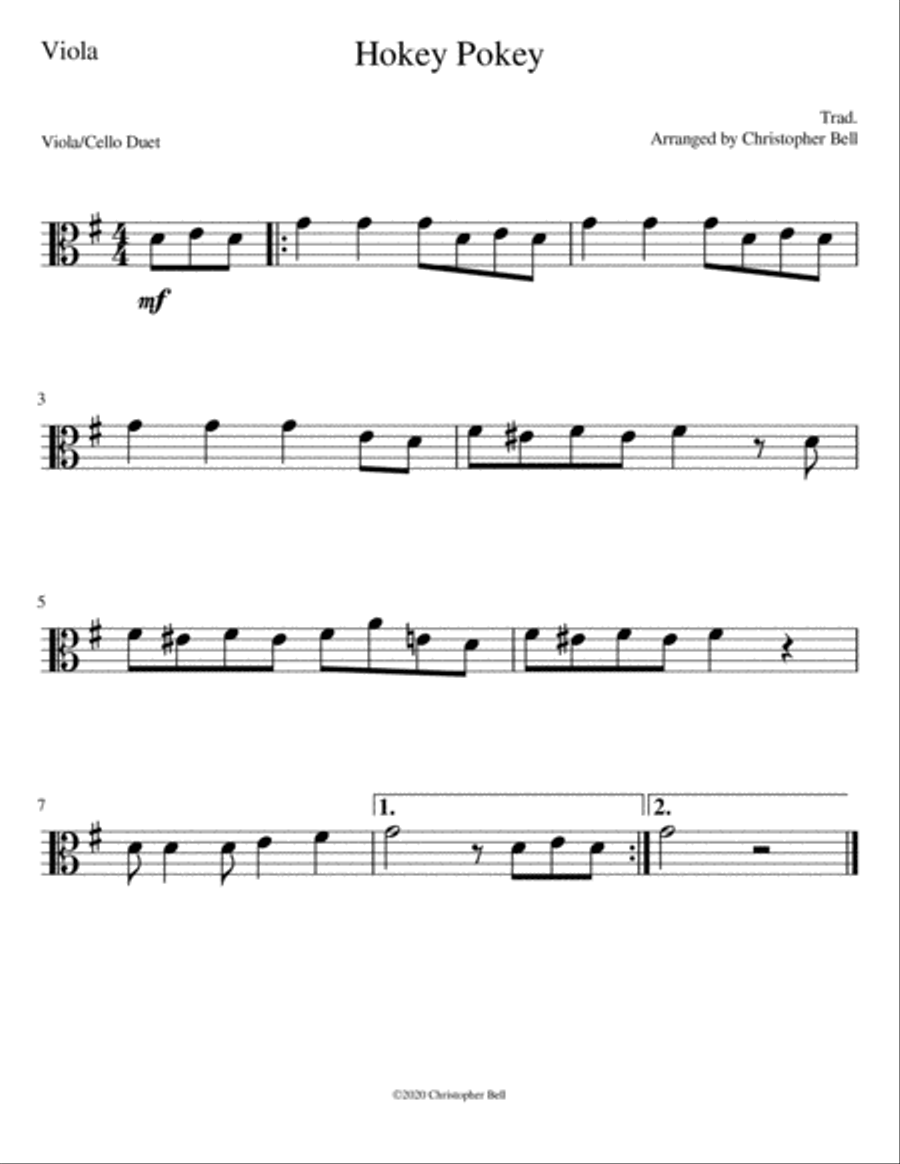 The Hokey Pokey The Hokey Pokey String Duet scores gallery preview page 2