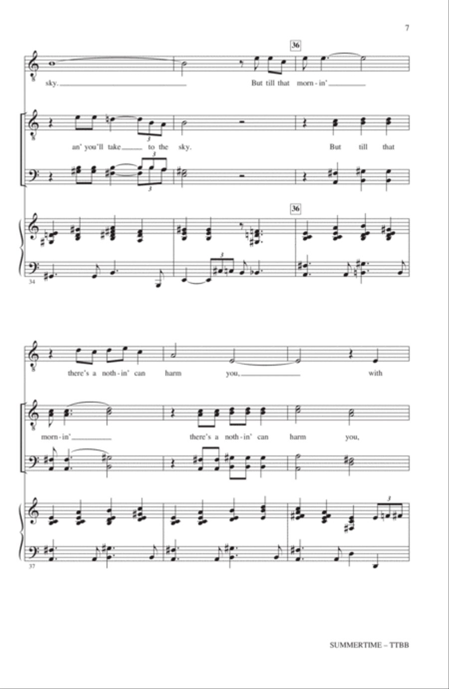 Summertime (arr. Mac Huff) TTBB scores gallery preview page 6