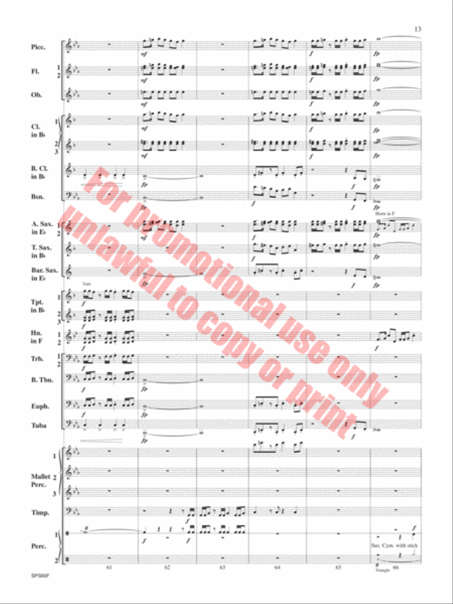 Rain and Snow on the Cedar Cliffs Concert Band scores gallery preview page 14