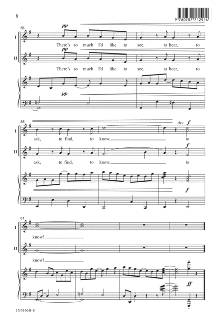 Curiosity Unison Choir scores gallery preview page 8