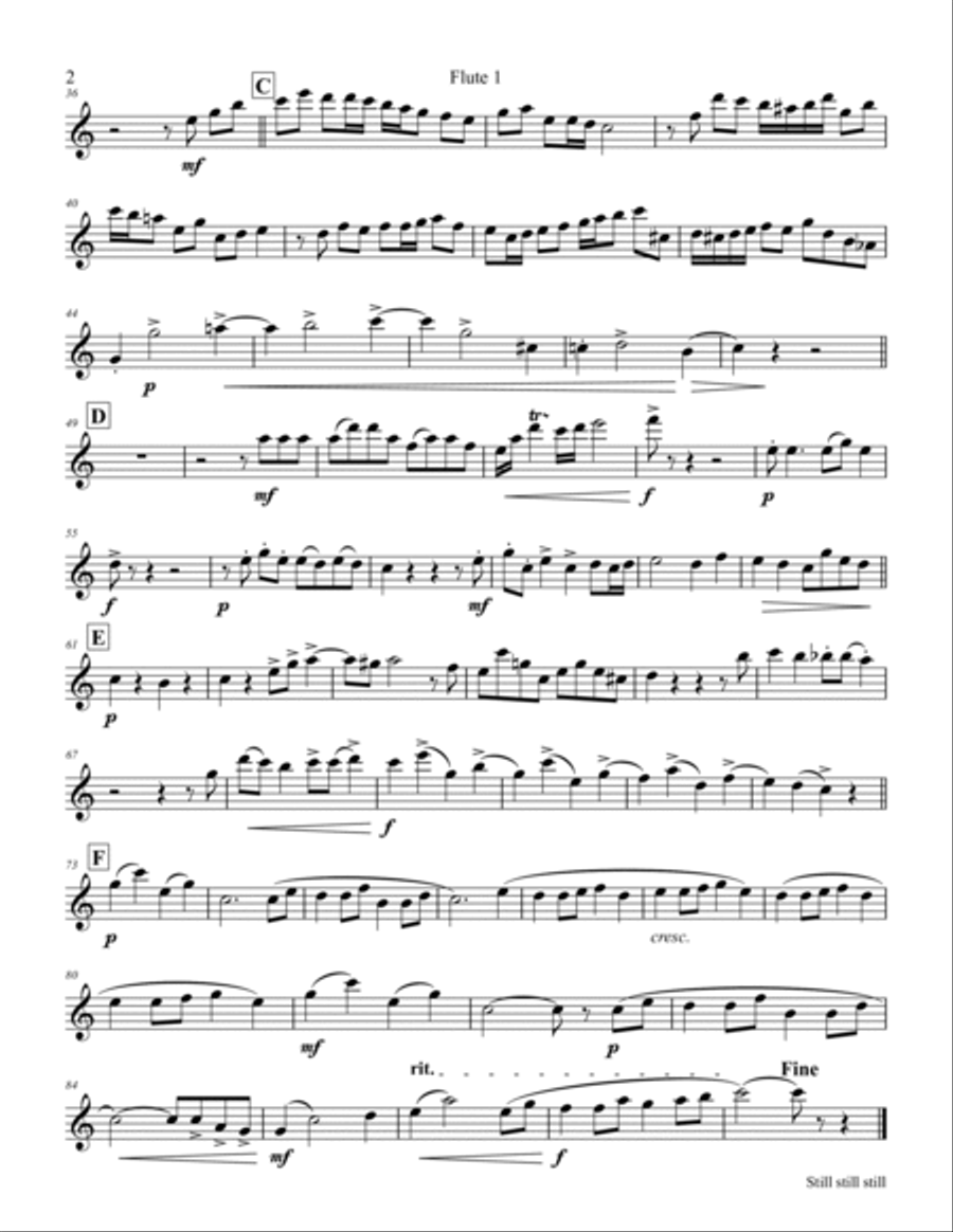 Still Still Still - Christmas song - Flute Trio - C Flute Trio scores gallery preview page 6