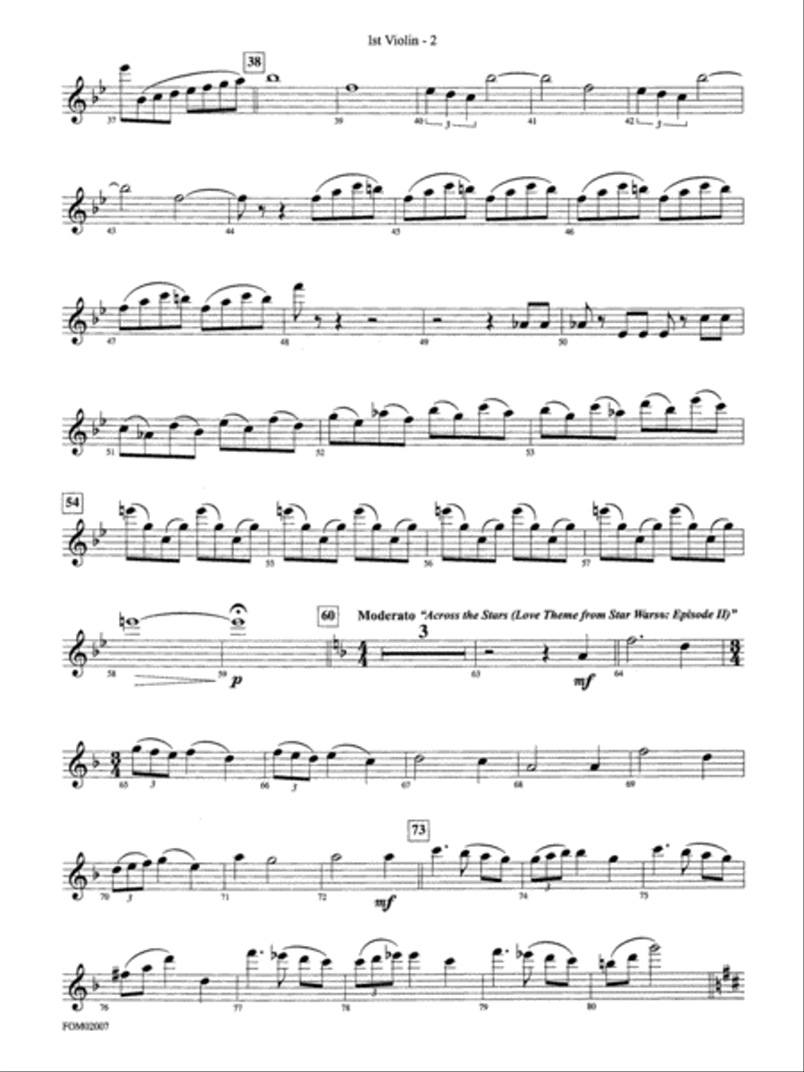 Star Wars: Episode II Attack of the Clones: 1st Violin Full Orchestra scores gallery preview page 2