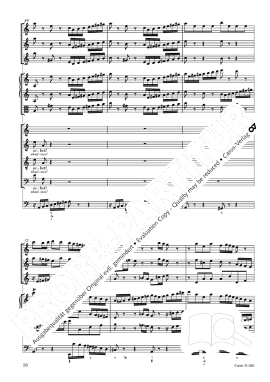 Ah, how fleeting, ah, how futile (Ach wie fluchtig, ach wie nichtig) 4-Part scores gallery preview page 17