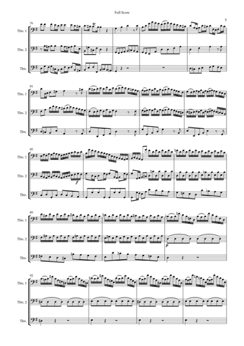 Brandenburg Concerto No. 3 in G major, BWV 1048 1st Mov. (J.S. Bach) for Trombone Trio image number null