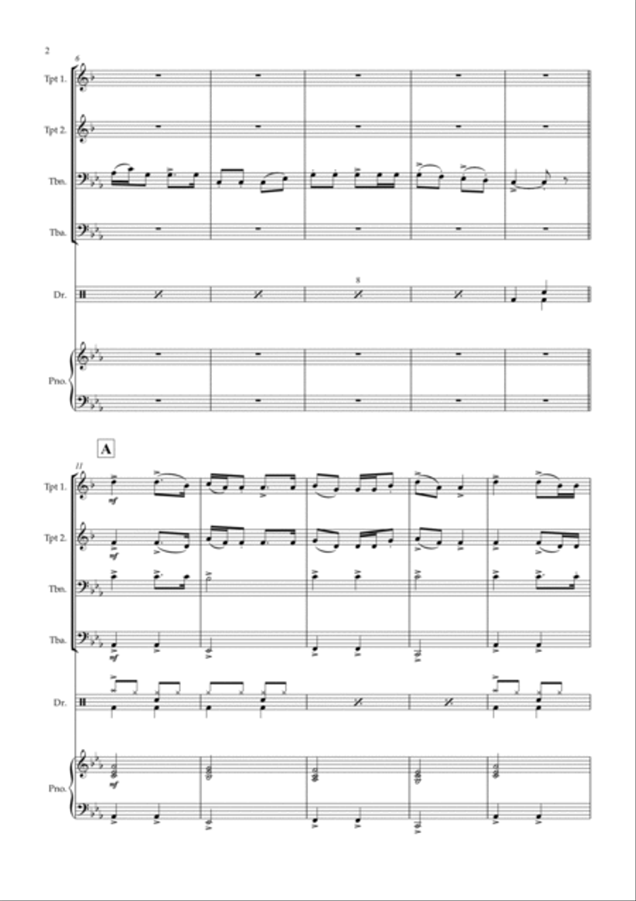 Wellerman Brass Quartet scores gallery preview page 2