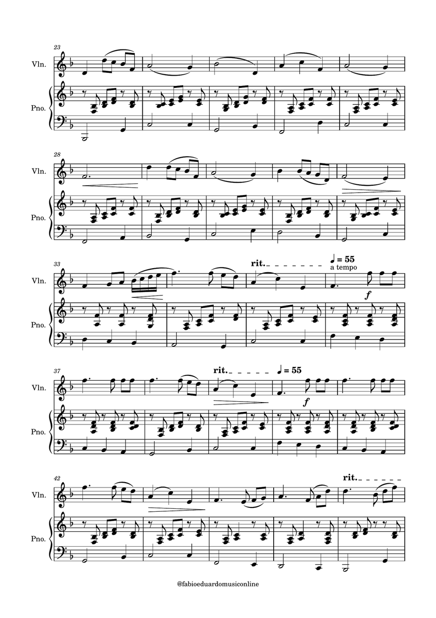 Intermezzo (Cavalleria Rusticana) - FREE Mp3 Playback + PDF Solo and Piano Parts Piano Accompaniment scores gallery preview page 3