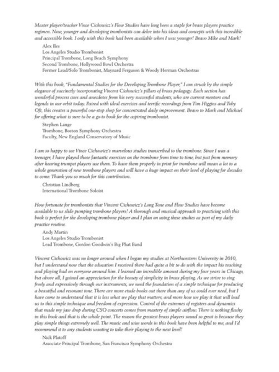 Vincent Cichowicz - Fundamental Studies for the Developing Trombone Player Euphonium scores gallery preview page 3