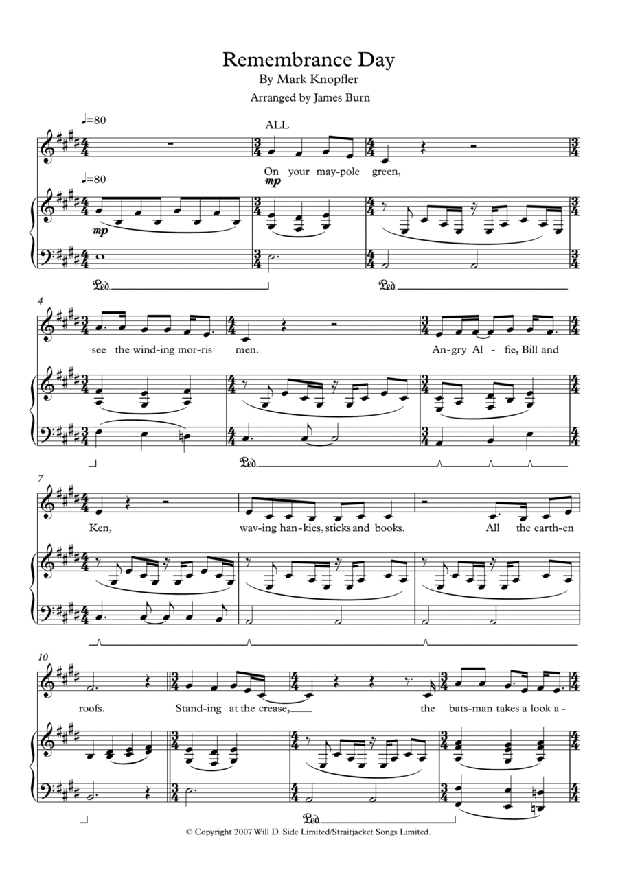 Remembrance Day 3-Part scores gallery preview page 1