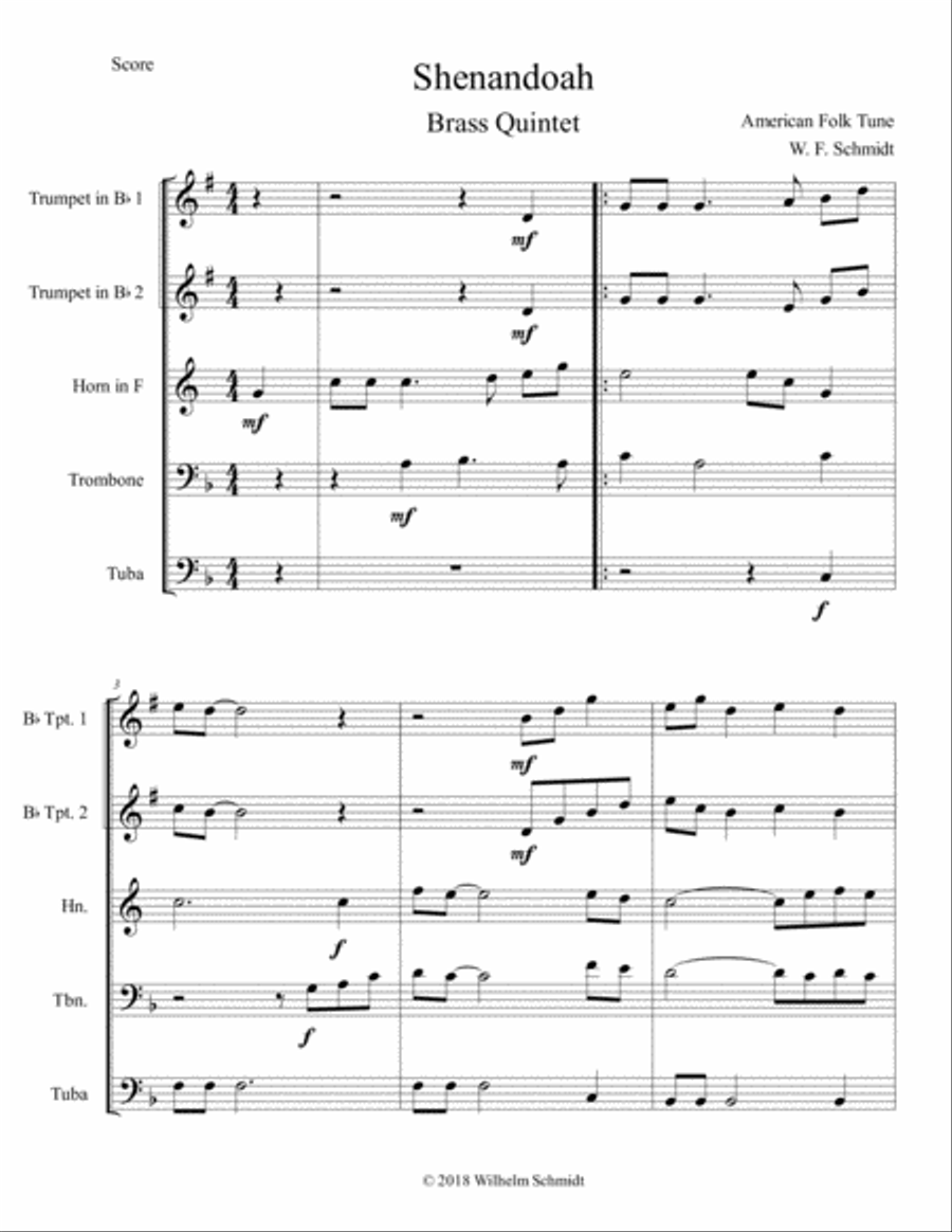 Shenandoah Brass Ensemble scores gallery preview page 2