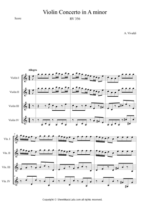 Book cover for Violin Concerto in A minor RV 356