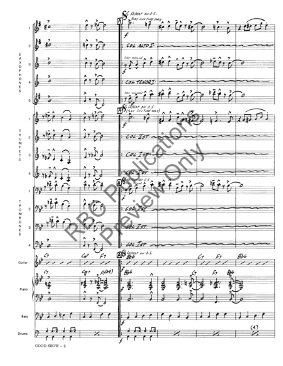 Good Show (Score) Jazz Ensemble scores gallery preview page 5