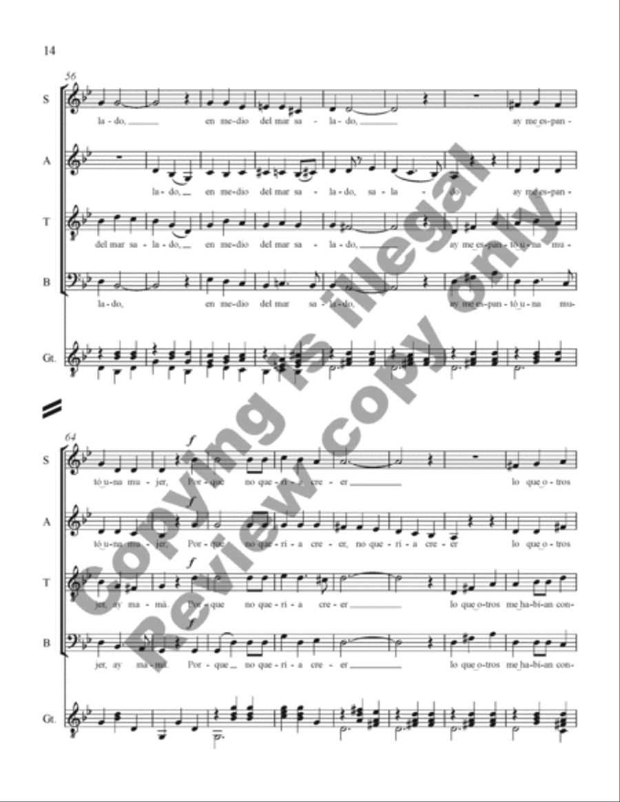 Three Mexican Folk Songs Three Mexican Folk Songs 4-Part scores gallery preview page 33
