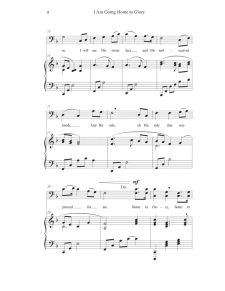 I Am Going Home To Glory (SATB)