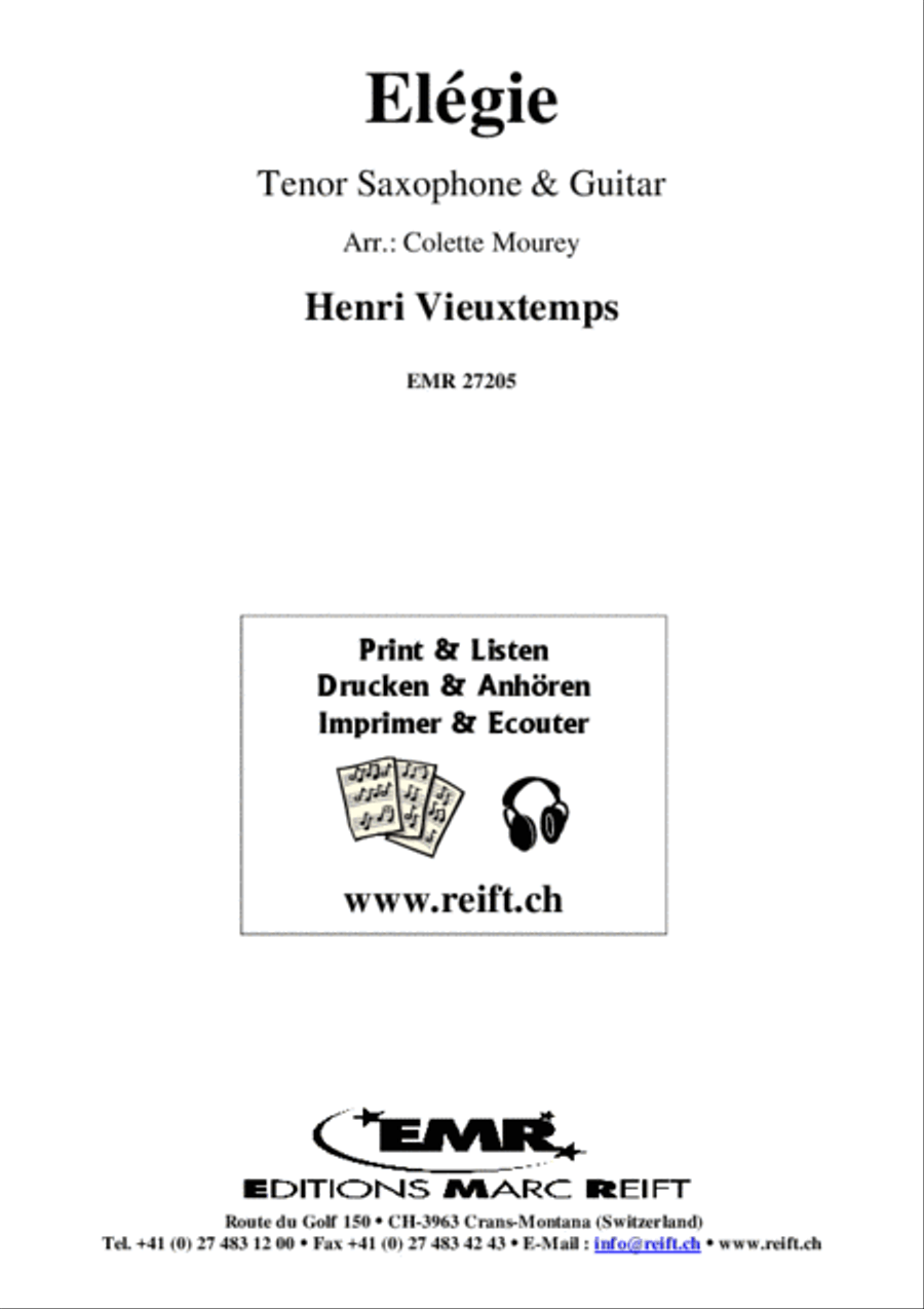 Elegie Tenor Saxophone scores gallery preview page 2