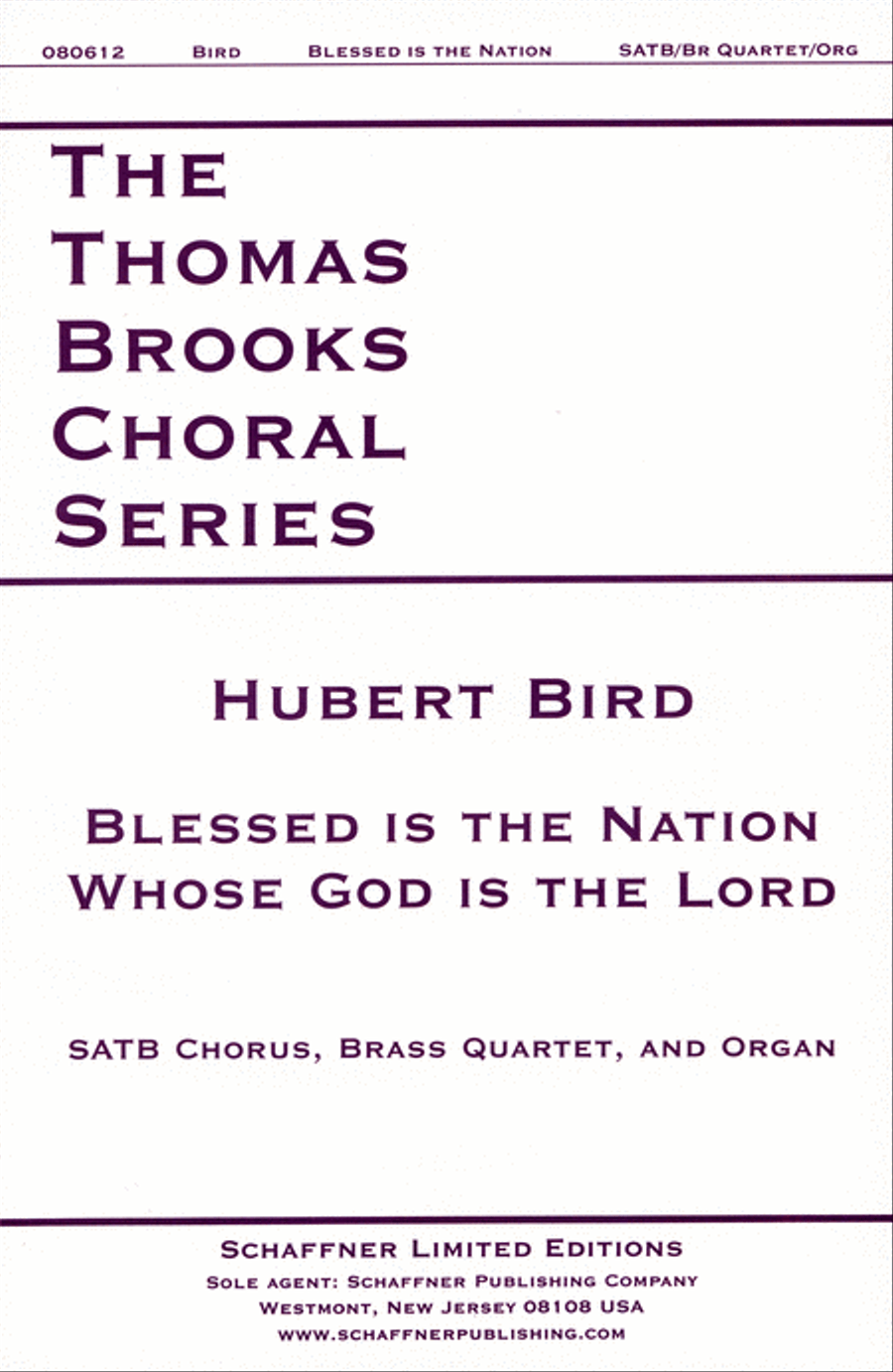 Blessed Is The Nation Whose God Is The Lord 4-Part scores gallery preview page 1